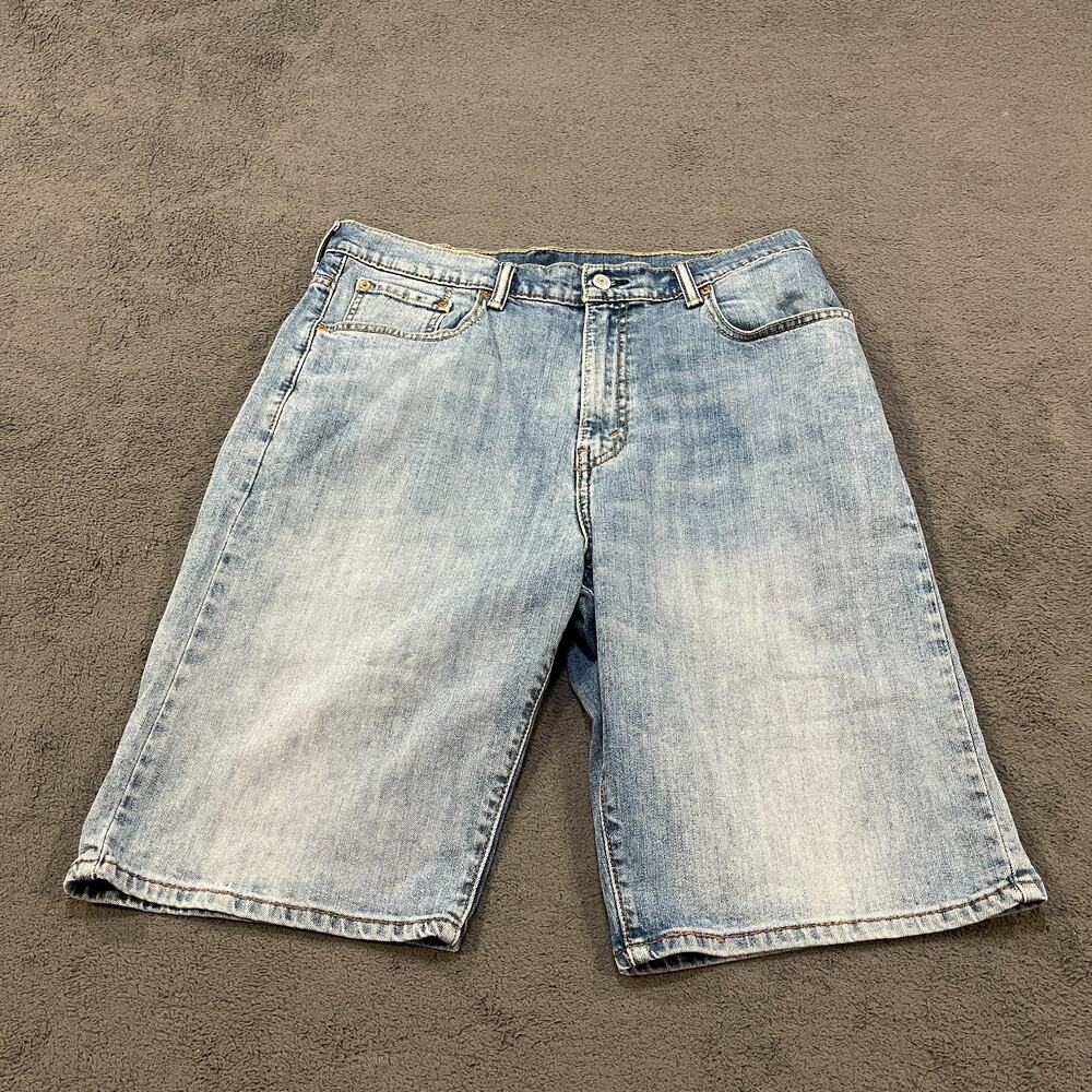 Levi's 569 Light Wash Blue Loose Straight Streetwear Denim Shorts Men's Size 34